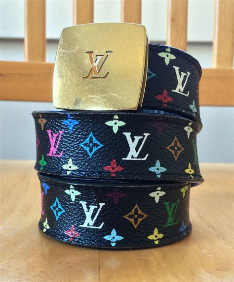 S/S 2003 Louis Vuitton x Takashi Murakami Multicolor Belt 